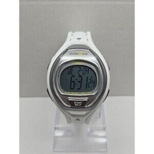 Timex Ironman Sleek 50 Lap Digital Sport Watch White Indiglo 100M New Battery